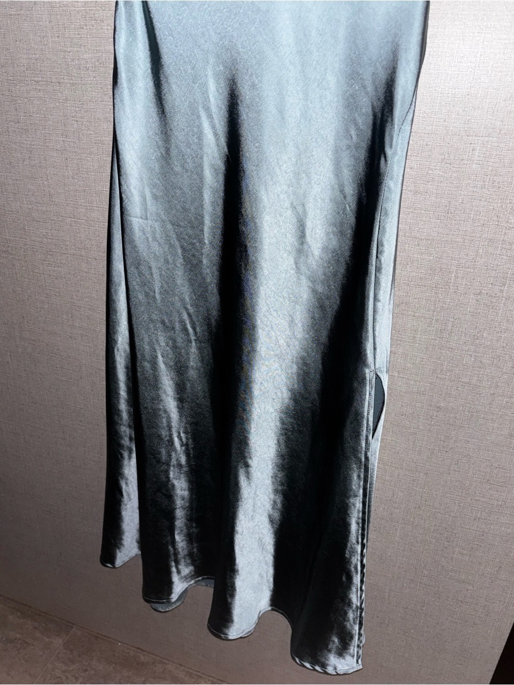 Selfie Leslie Satin Cowl Midi Dress in Light Blue - Picture 4 of 9